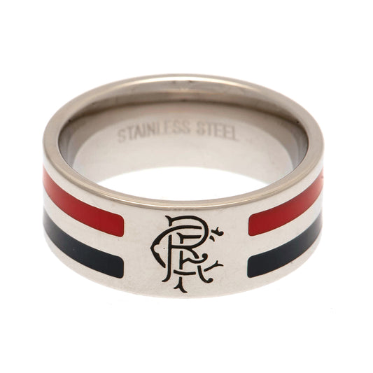 Official Rangers FC Colour Stripe Ring Large