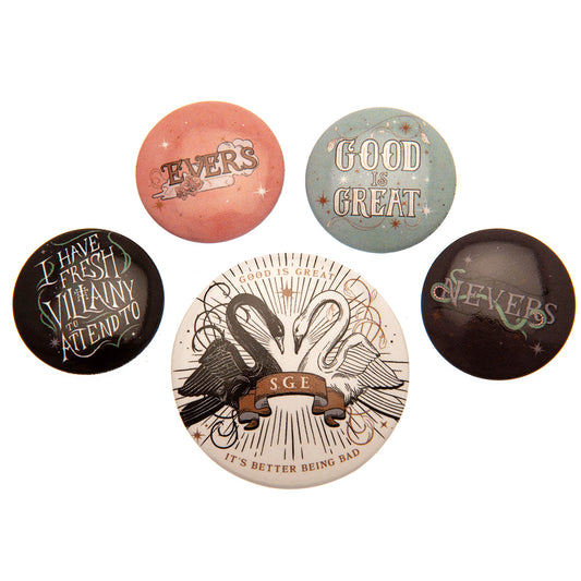 Official The School For Good & Evil Button Badge Set