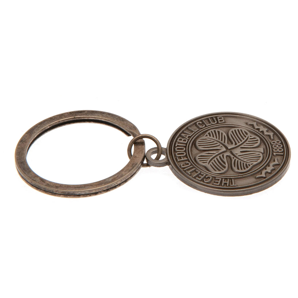 Official Celtic FC Antique Silver Crest Keyring