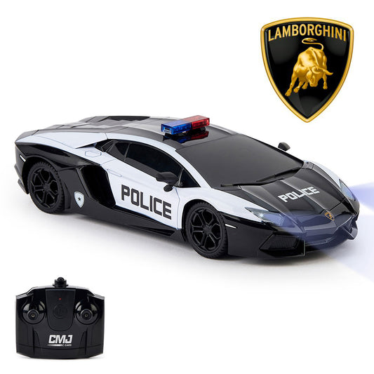 Official Lamborghini Aventador Radio Controlled Car 1:24 Scale Police