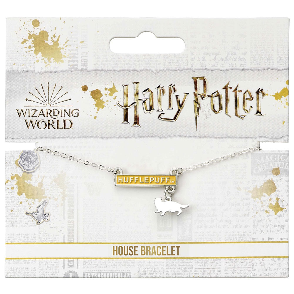 Official Harry Potter Silver Plated Bar Bracelet Hufflepuff