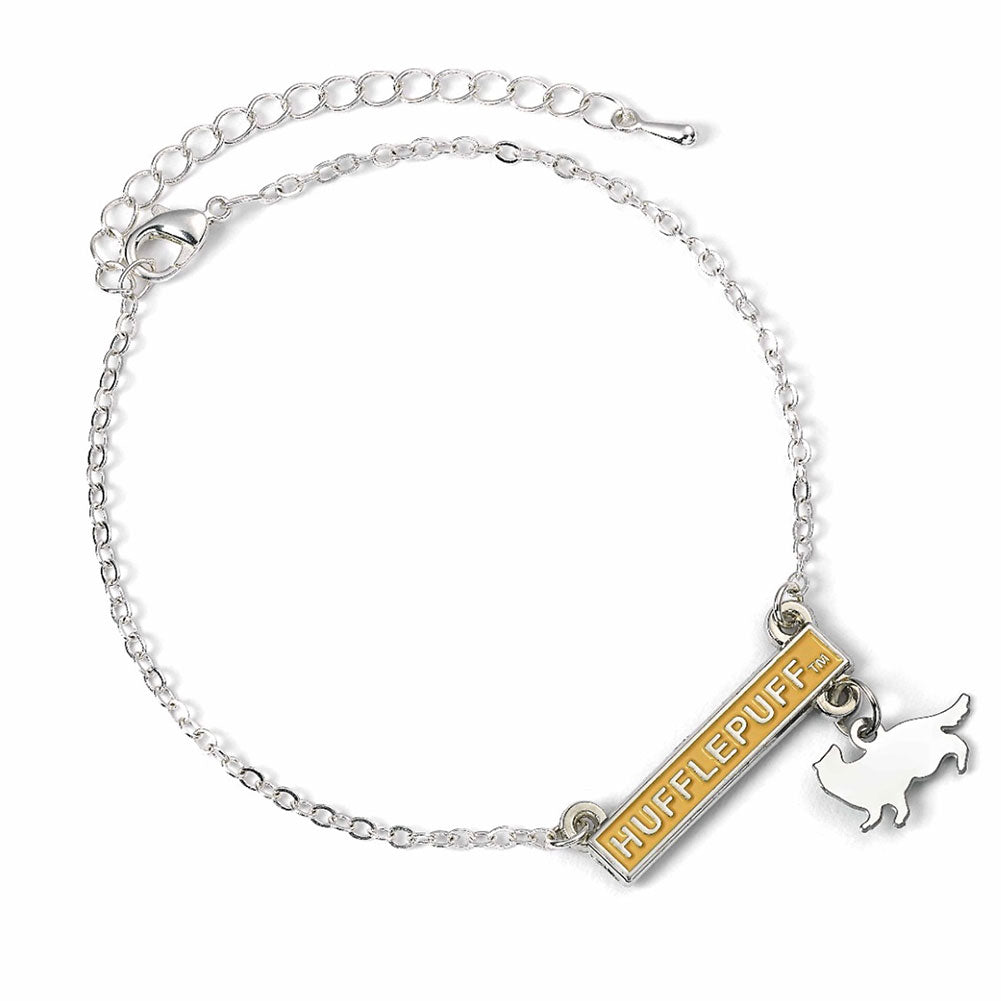 Official Harry Potter Silver Plated Bar Bracelet Hufflepuff