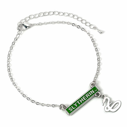 Official Harry Potter Silver Plated Bar Bracelet Slytherin