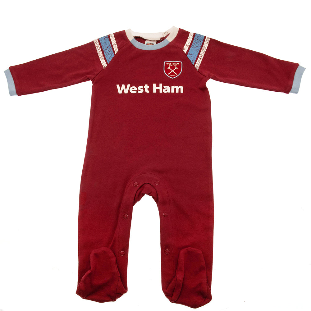 Official West Ham United FC Sleepsuit 6-9 Mths ST