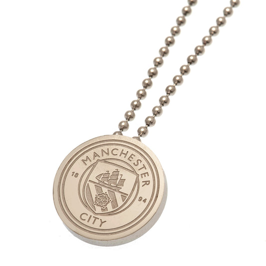 Official Manchester City FC Stainless Steel Pendant & Chain