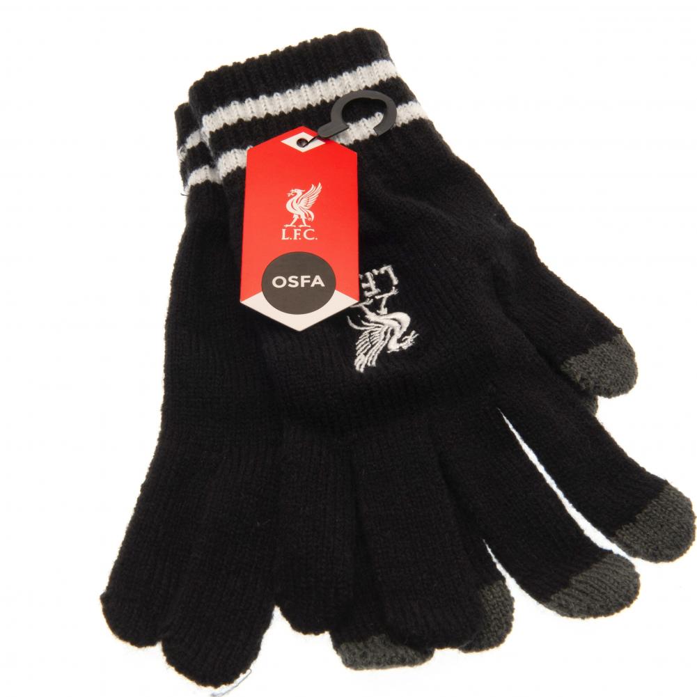 Official Liverpool FC Touchscreen Knitted Gloves Youths BK