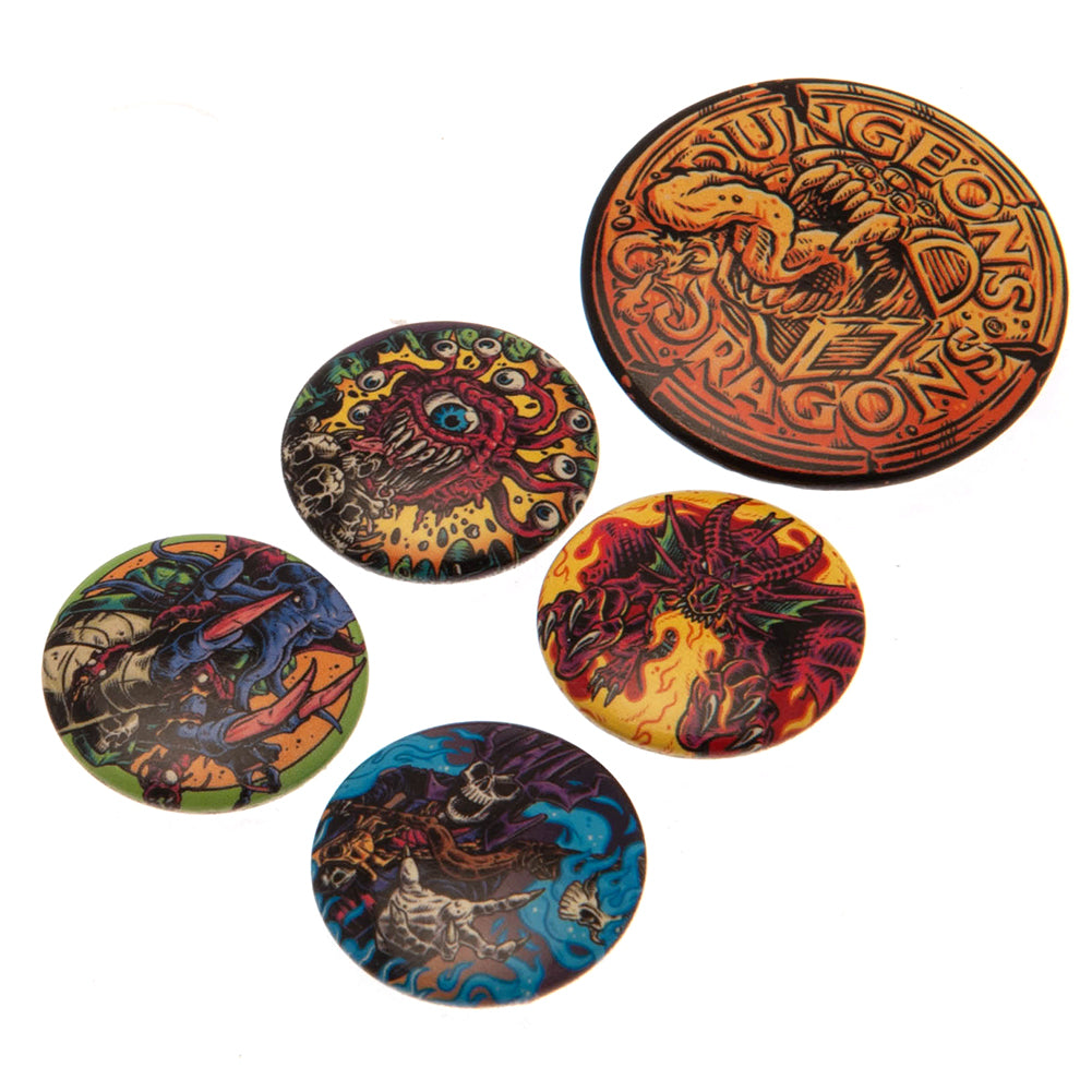 Official Dungeons & Dragons Button Badge Set