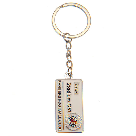 Official Rangers FC Embossed Street Sign Keyring