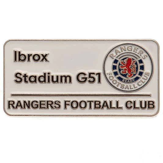 Official Rangers FC Street Sign Badge