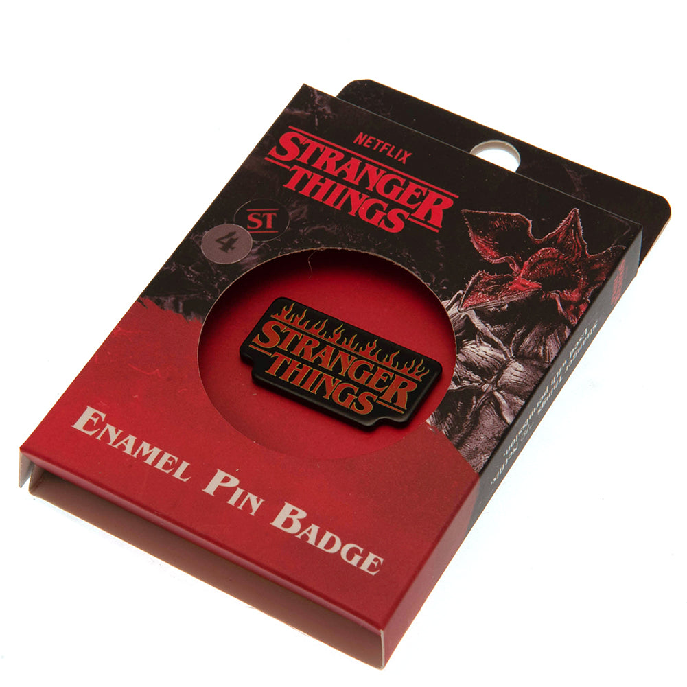 Official Stranger Things Logo Pin Badge