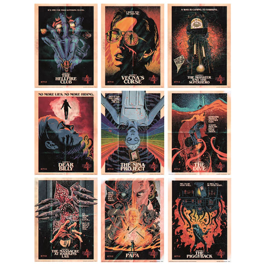 Official Stranger Things 4 Set of 9 Collector Prints