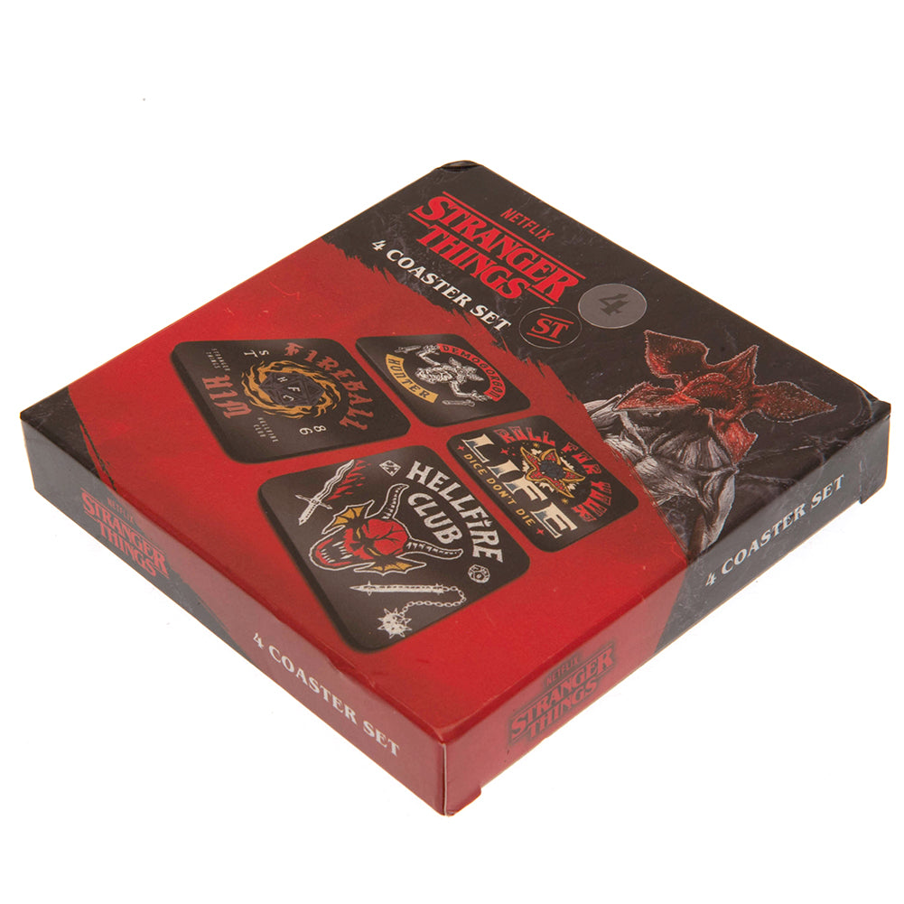 Official Stranger Things Coaster Set Hellfire Club