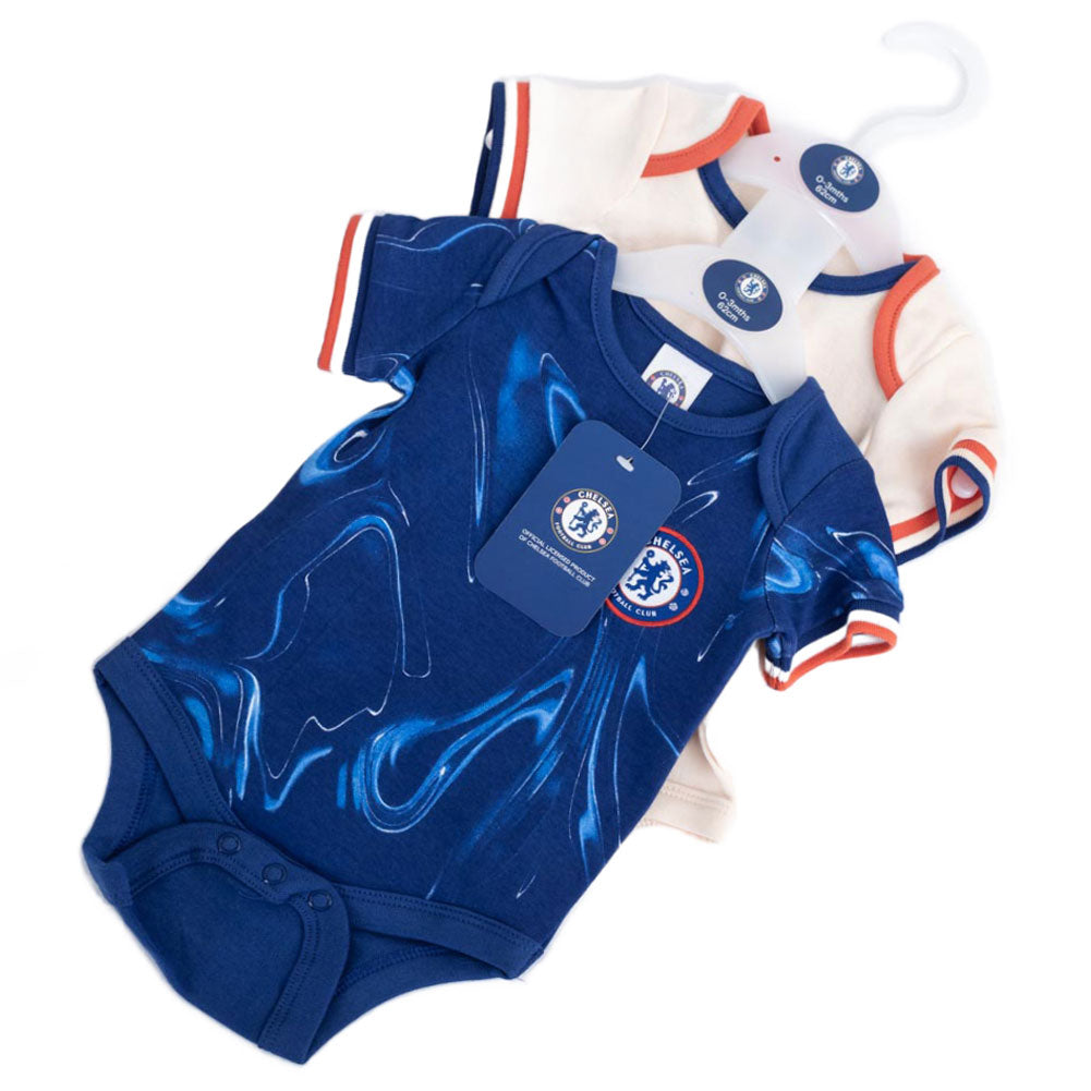 Official Chelsea FC 2024/25 Season 2 Pack Bodysuit 0-3 Mths