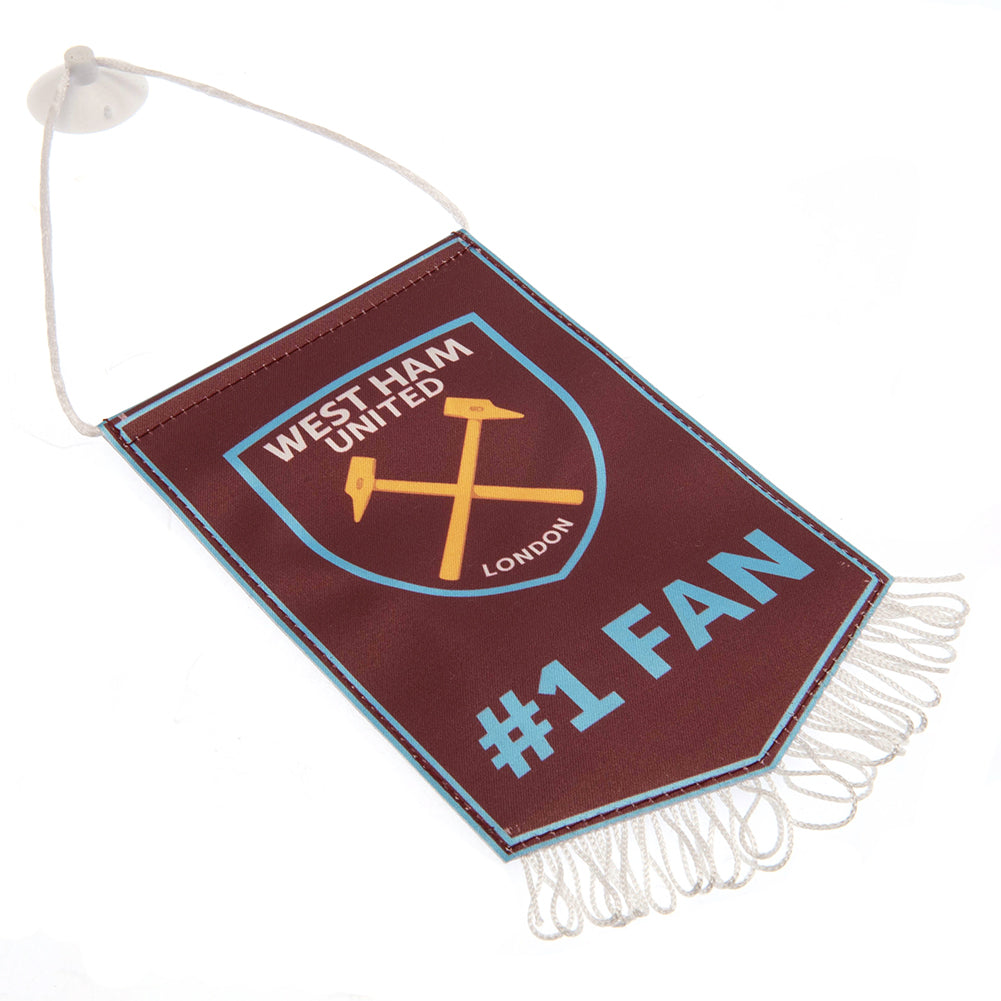 Official West Ham United FC No.1 Fan Mini Pennant