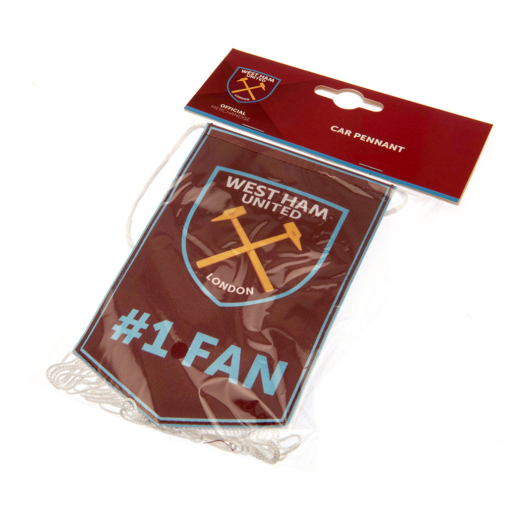 Official West Ham United FC No.1 Fan Mini Pennant