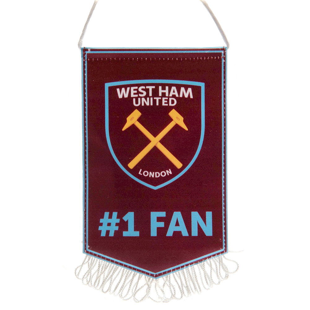 Official West Ham United FC No.1 Fan Mini Pennant