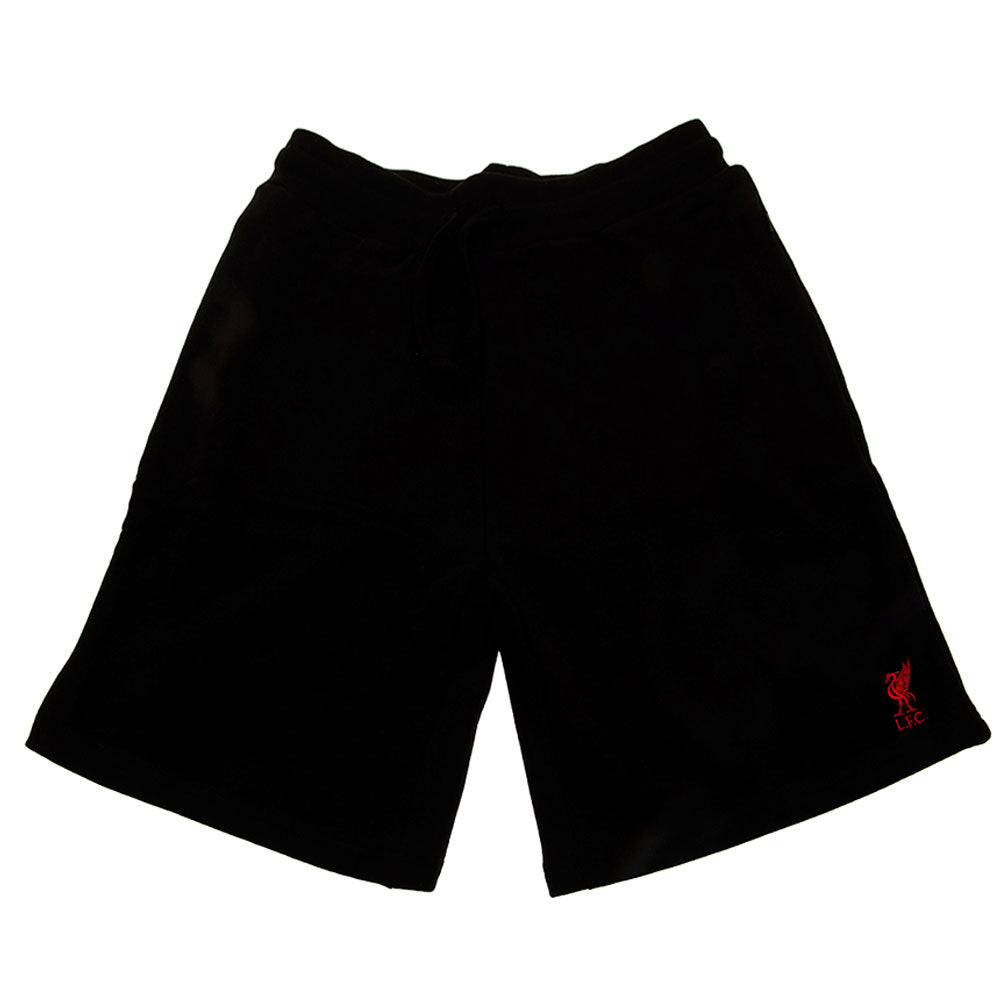 Official Liverpool FC Sweat Shorts Mens Black Small