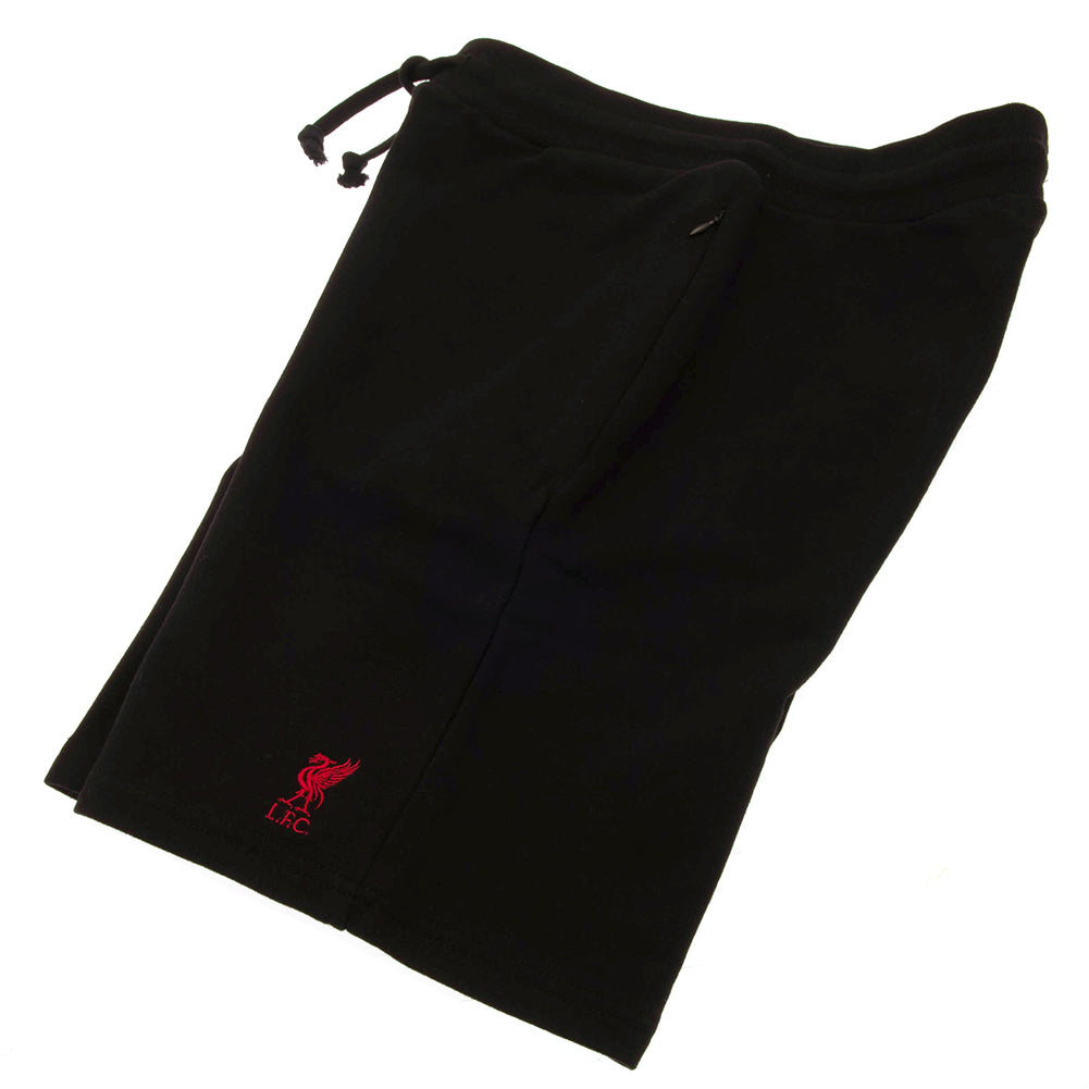 Official Liverpool FC Sweat Shorts Mens Black Small