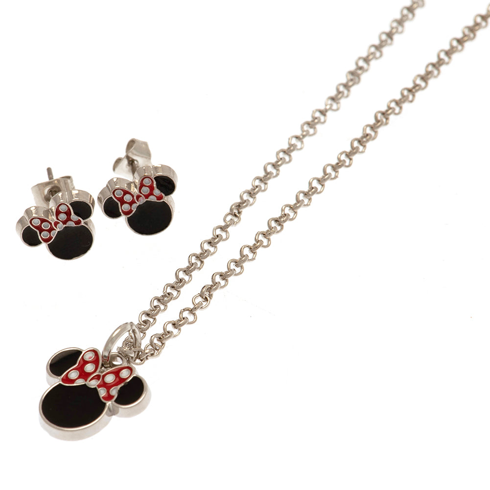 Official Minnie Mouse Fashion Jewellery Necklace & Earring Set