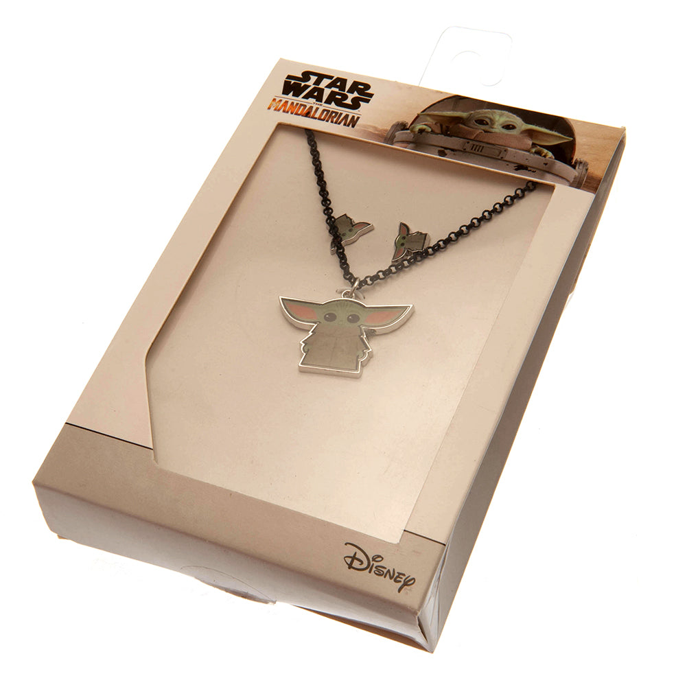 Official Star Wars: The Mandalorian Fashion Jewellery Necklace & Earring Set