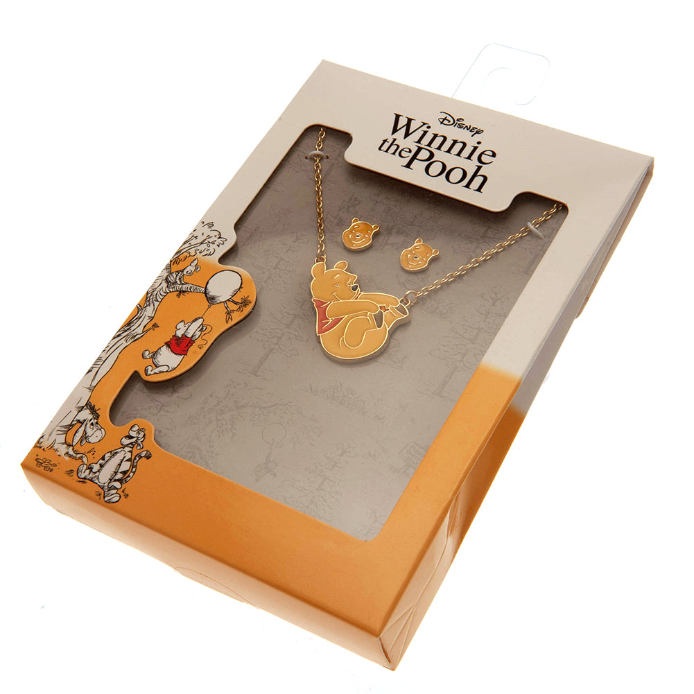 Official Winnie The Pooh Fashion Jewellery Necklace & Earring Set