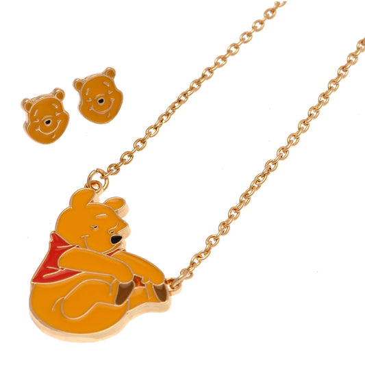 Official Winnie The Pooh Fashion Jewellery Necklace & Earring Set