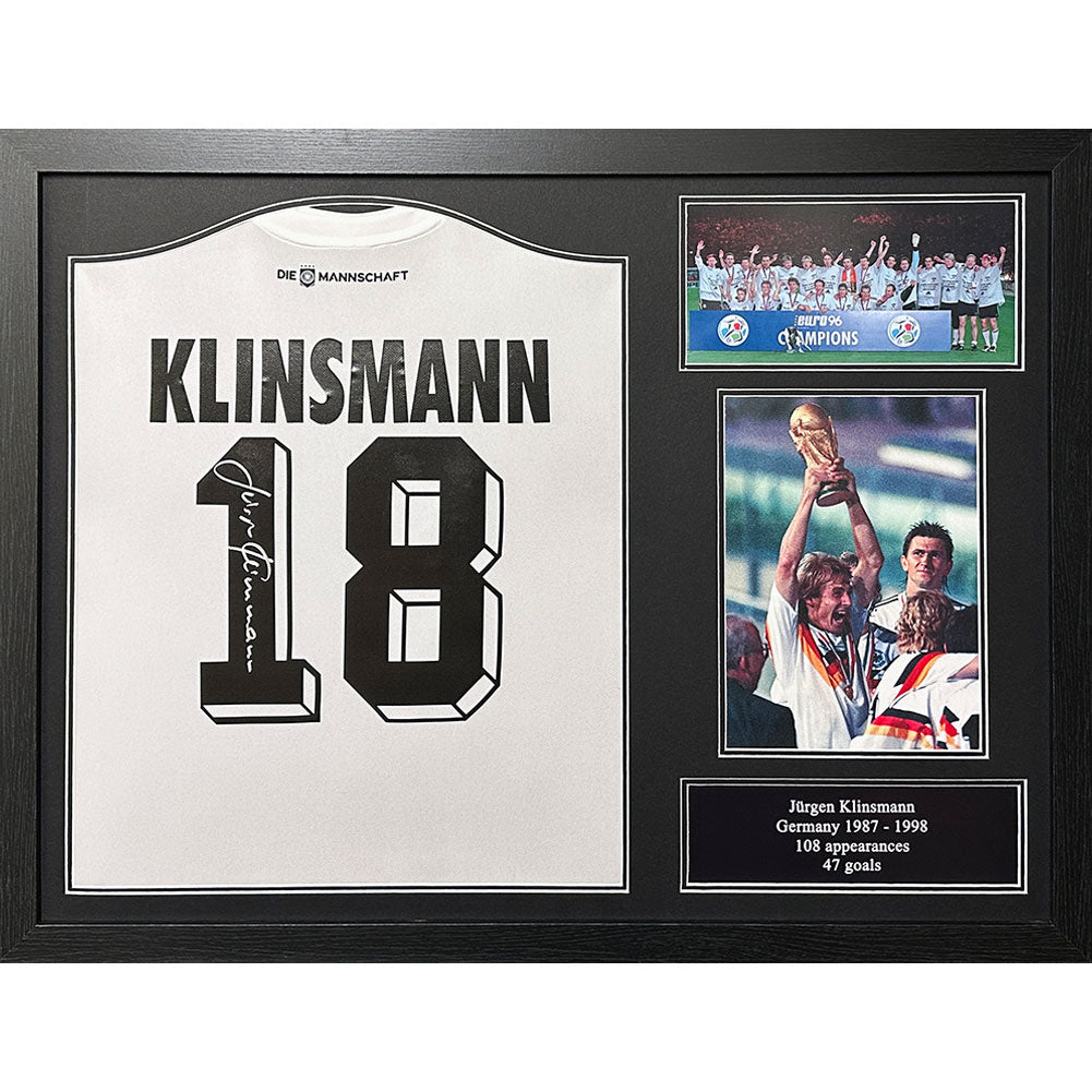 Official Germany Klinsmann Signed Shirt (Framed)