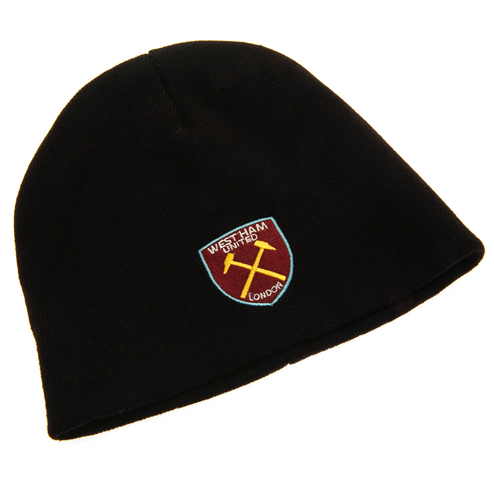 Official West Ham United FC Black Beanie