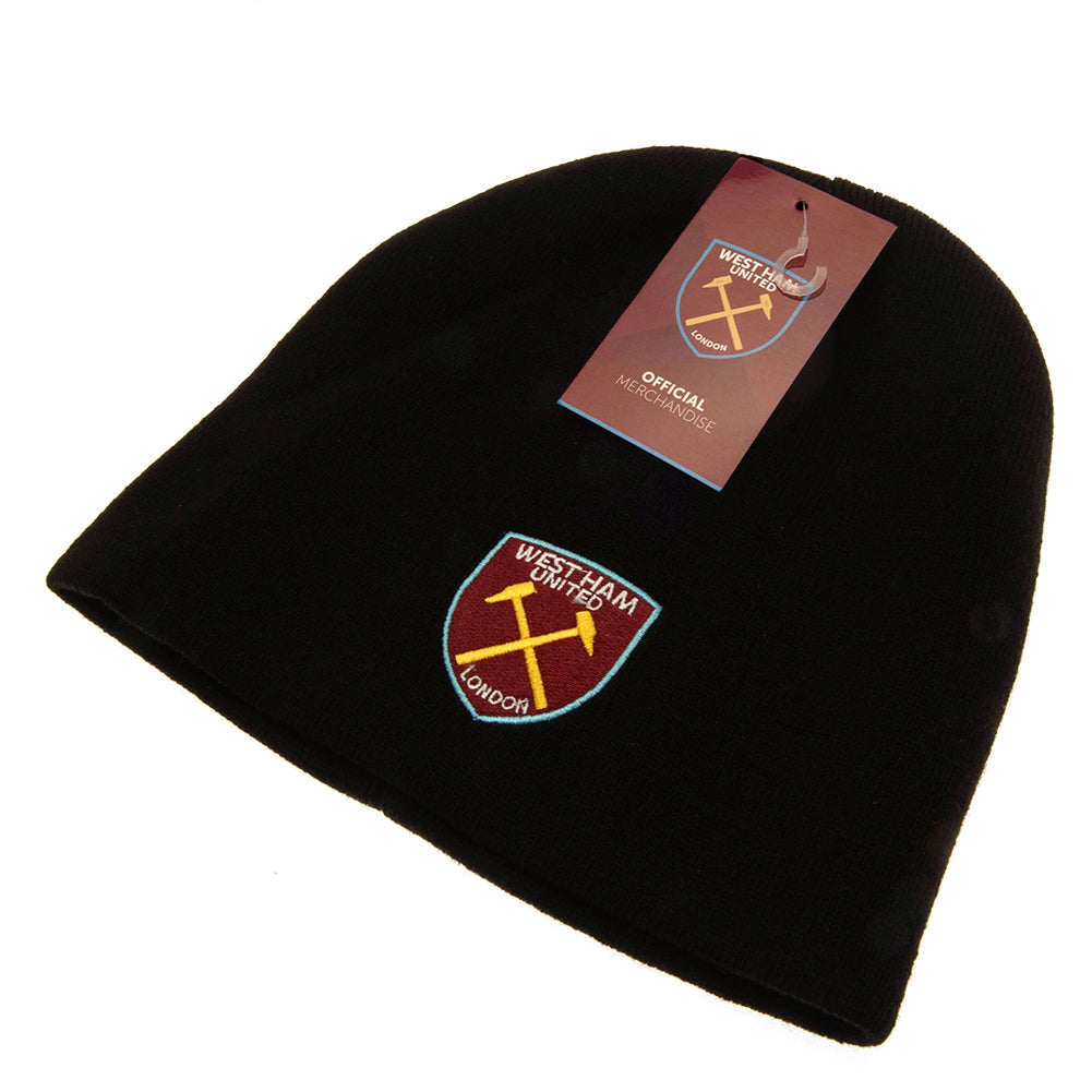 Official West Ham United FC Black Beanie