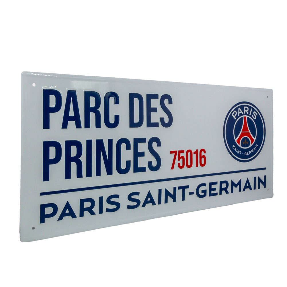 Official Paris Saint Germain FC White Street Sign