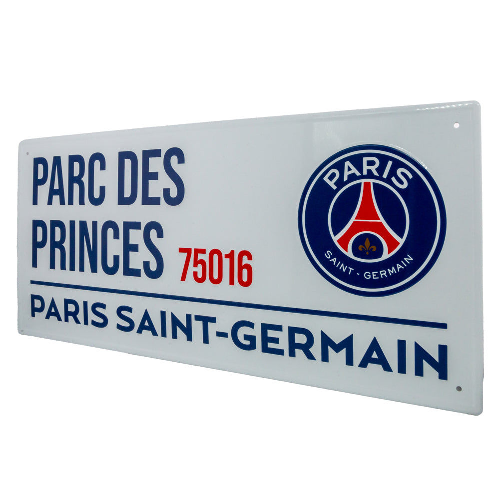 Official Paris Saint Germain FC White Street Sign