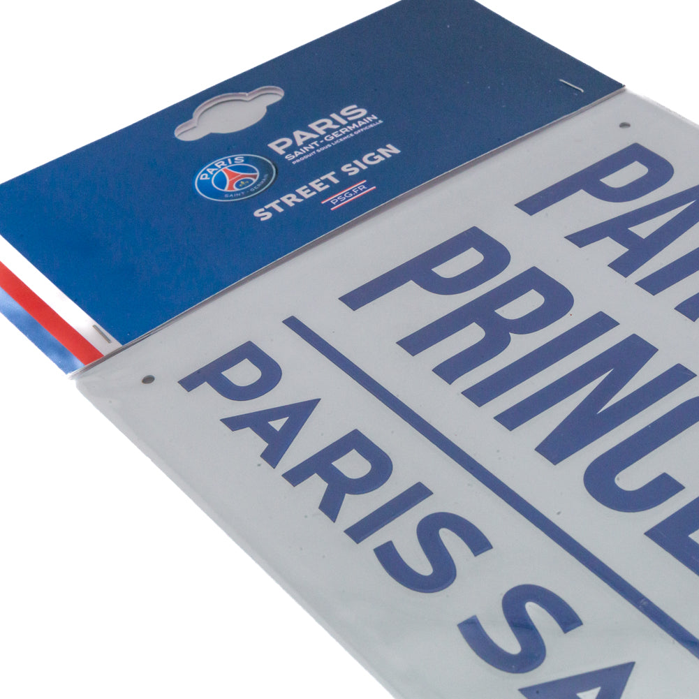 Official Paris Saint Germain FC White Street Sign