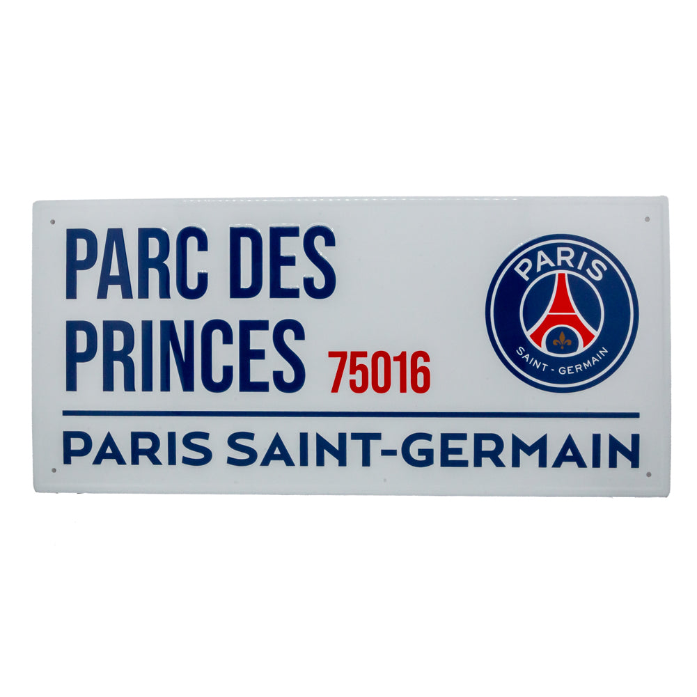 Official Paris Saint Germain FC White Street Sign