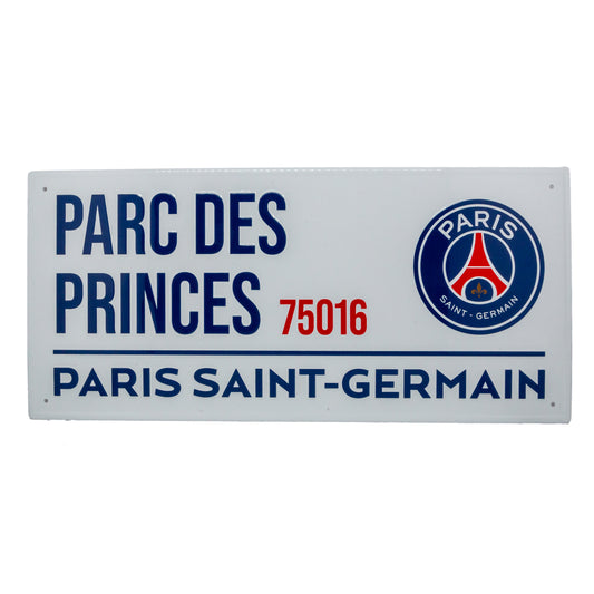 Official Paris Saint Germain FC White Street Sign