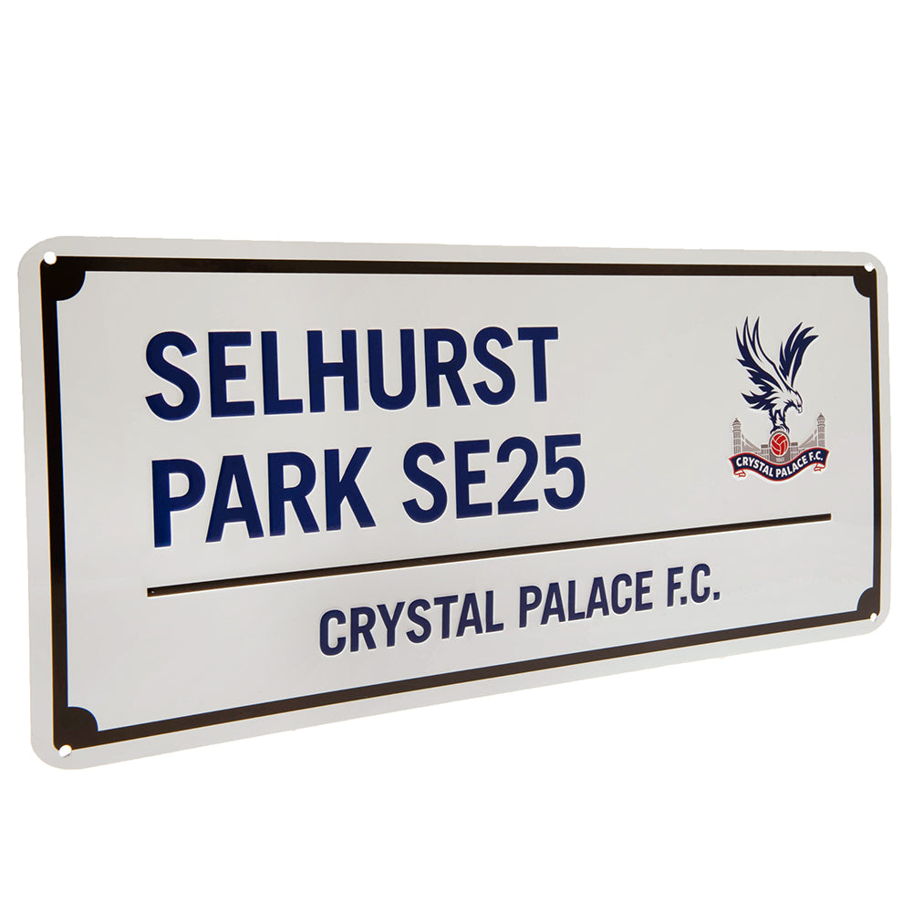 Official Crystal Palace FC Blue Text Street Sign