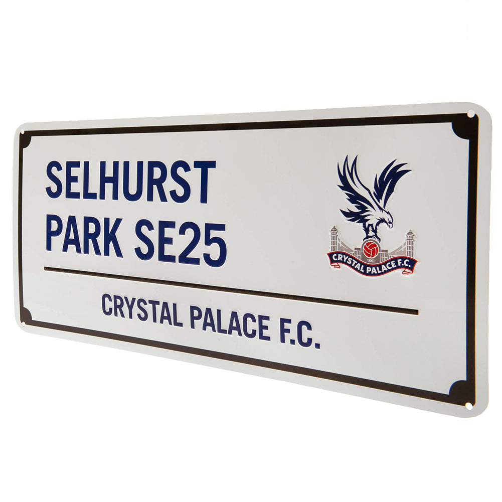 Official Crystal Palace FC Blue Text Street Sign