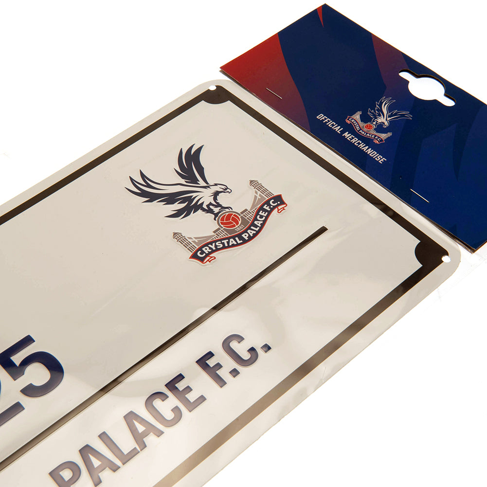 Official Crystal Palace FC Blue Text Street Sign