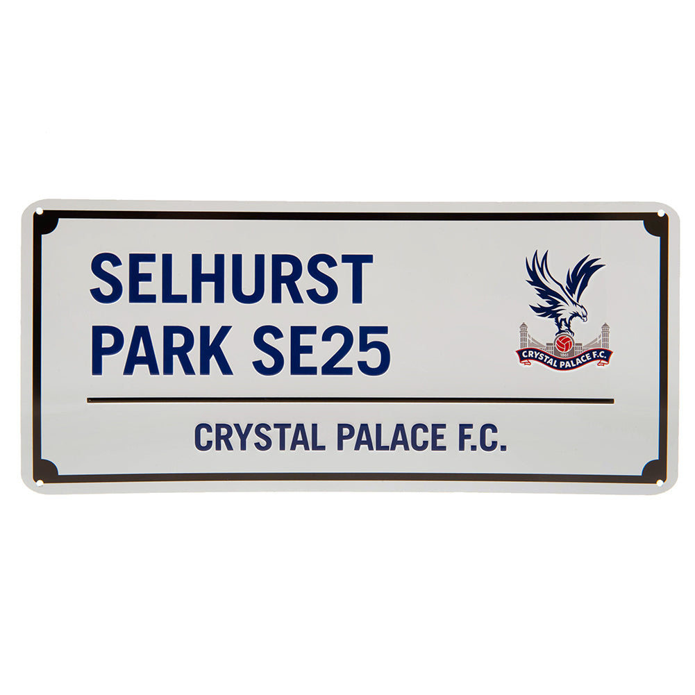 Official Crystal Palace FC Blue Text Street Sign