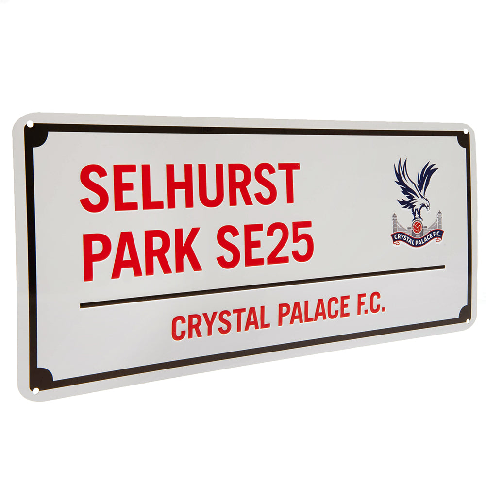 Official Crystal Palace FC Red Text Street Sign