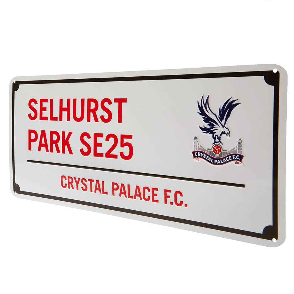 Official Crystal Palace FC Red Text Street Sign