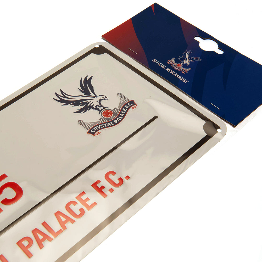 Official Crystal Palace FC Red Text Street Sign