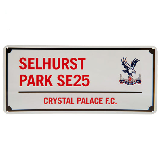 Official Crystal Palace FC Red Text Street Sign