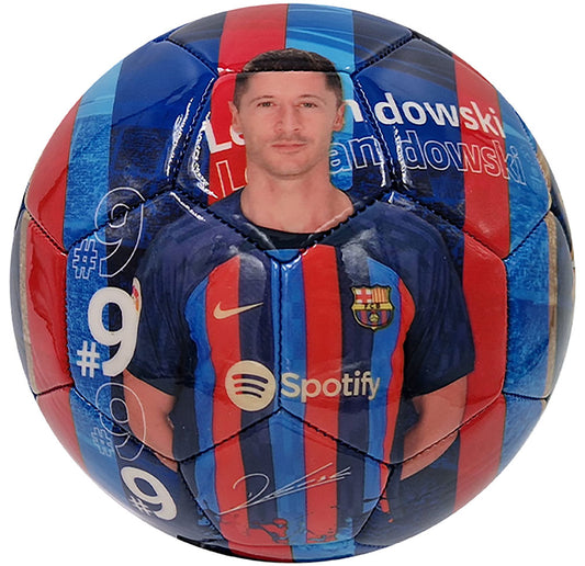 Official FC Barcelona Lewandowski Photo Football