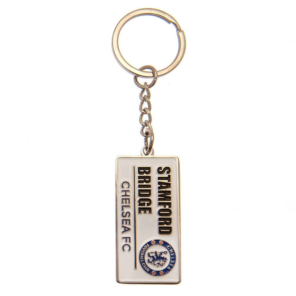 Official Chelsea FC Embossed Street Sign Keyring