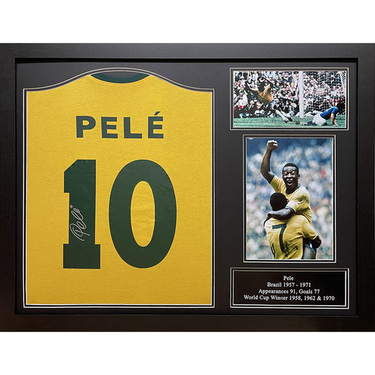 Official Brasil 1970 Pele Signed Shirt (Framed)