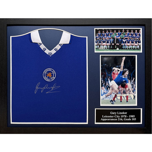 Official Leicester City FC 1978 Lineker Signed Shirt (Framed)