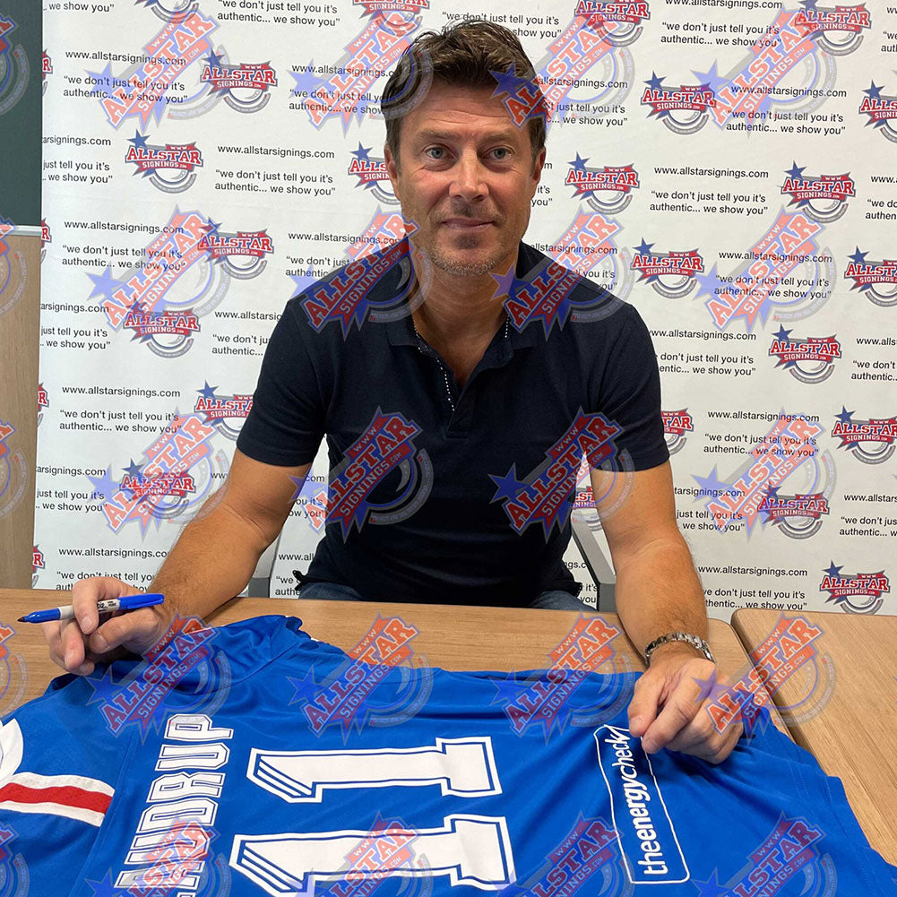 Official Rangers FC Laudrup Signed Shirt (Framed)