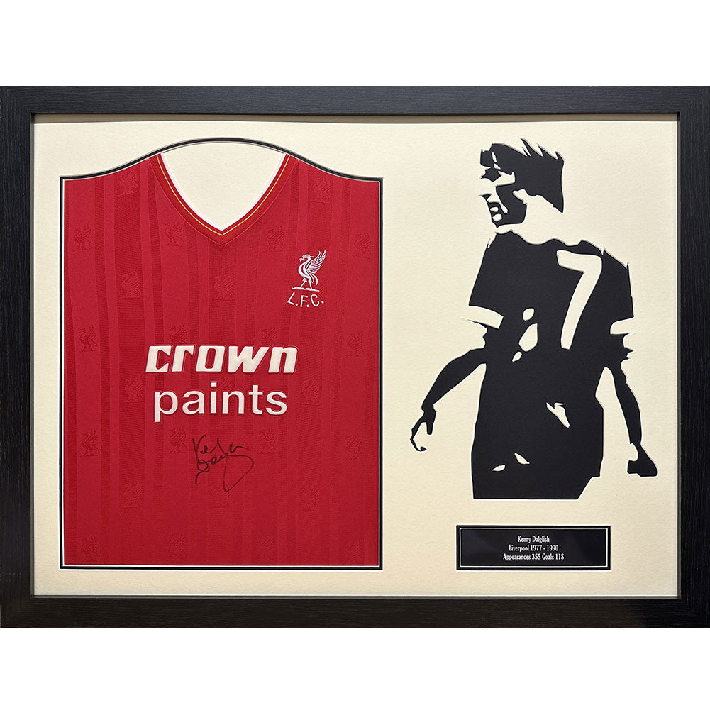 Official Liverpool FC 1986 Dalglish Signed Shirt Silhouette