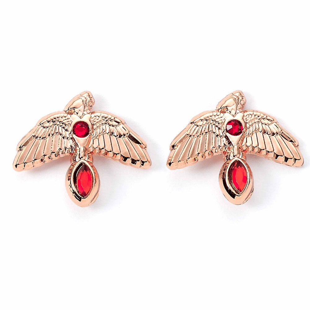 Official Harry Potter Rose Gold Plated Earrings Fawkes