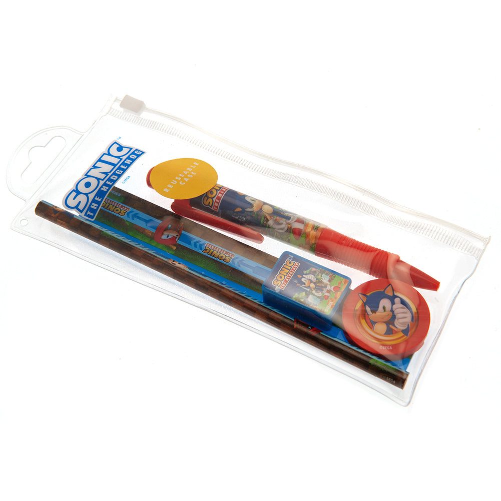 Official Sonic The Hedgehog 5pc Stationery Set